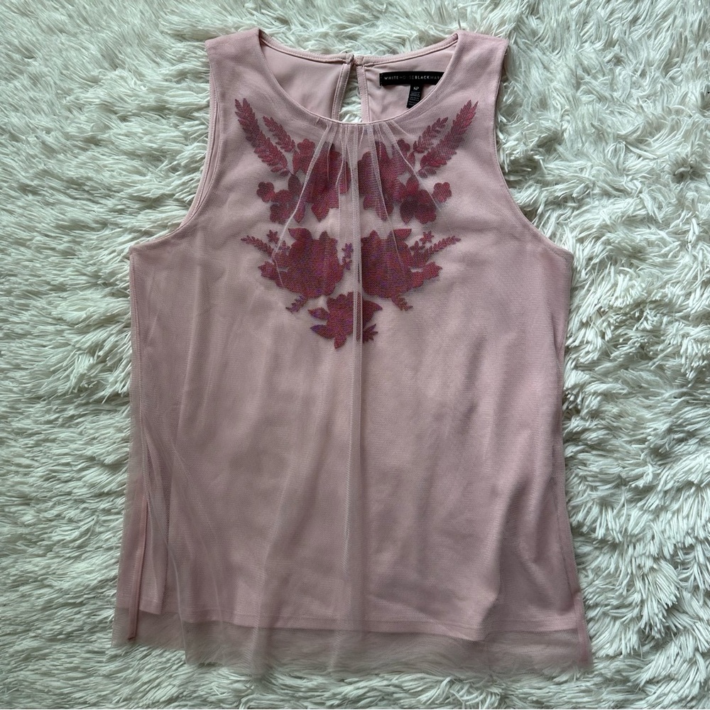 White House Black Market Tank Top Pink Size Small Petite - Picture 1 of 8